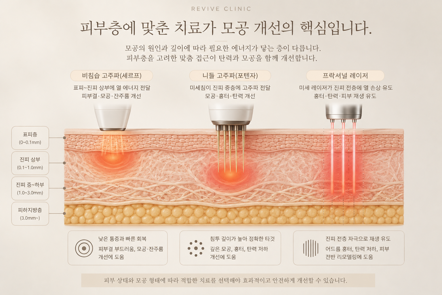 세르프 포텐자 프락셔널 레이저 피부층별 모공 치료 원리